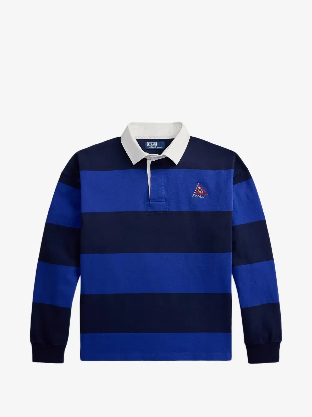 Рубашка поло в полоску в стиле регби Polo Ralph Lauren, синий