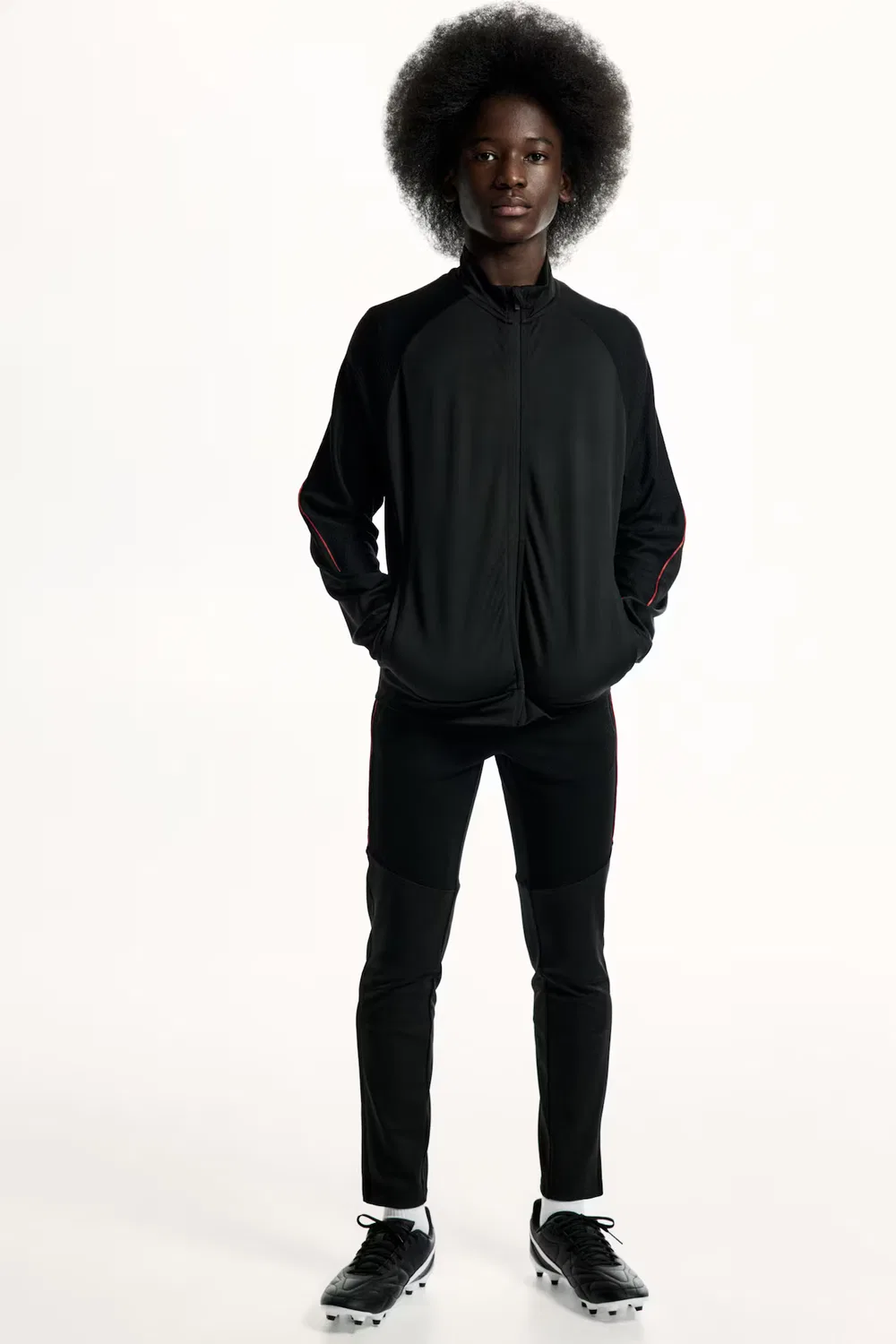Футбольные брюки Drymo стандартного кроя H&M, Schwarz — фото 3
