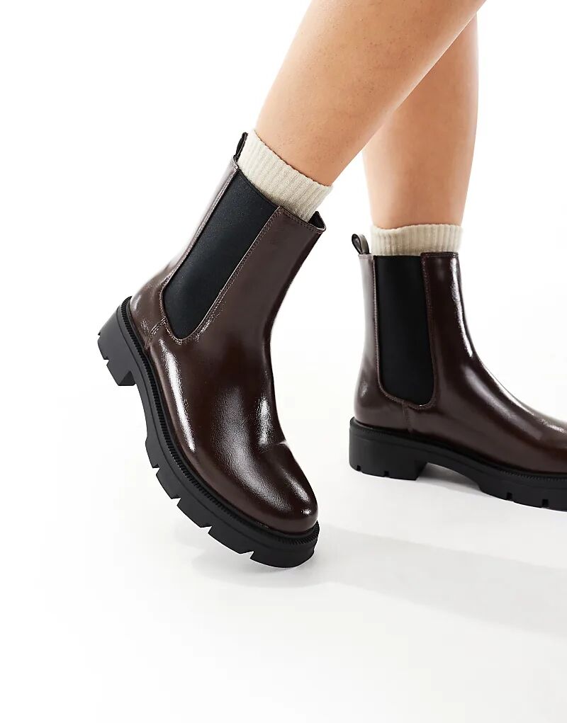 Массивные ботинки челси Schuh Abbie коричневого цвета