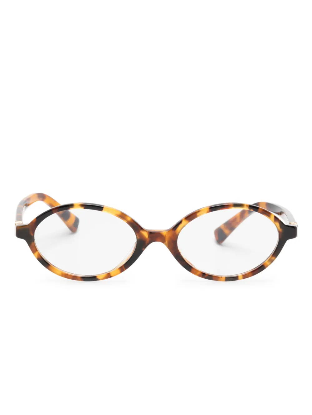 

Очки в овальной оправе черепаховой расцветки Miu Miu Eyewear, коричневый