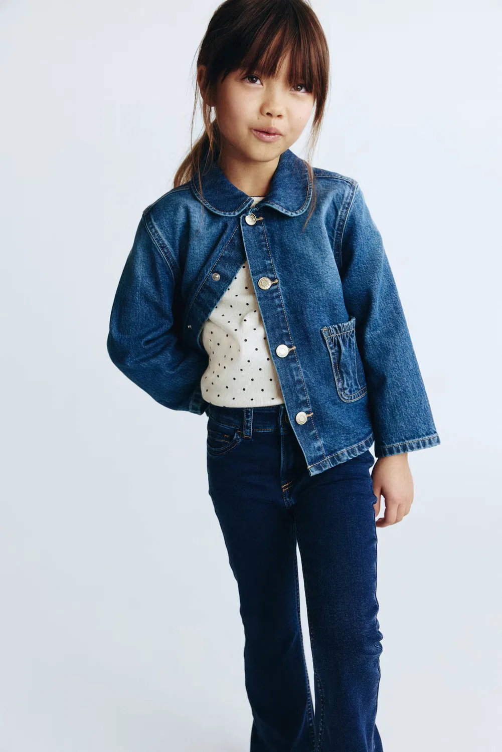 Очень мягкие джинсы-клеш H&M, Dunkles Denimblau — фото 2