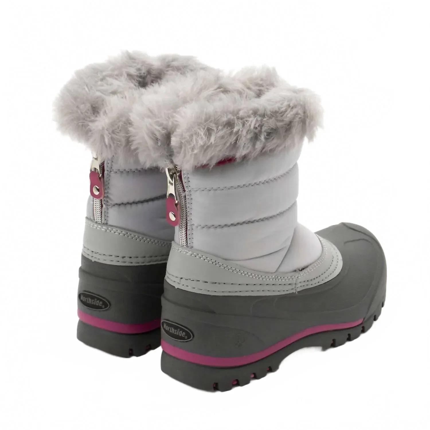 Детские зимние ботинки для девочек на молнии утепленные Ainsley Lightweight Winter Boots Northside, Gray — фото 3