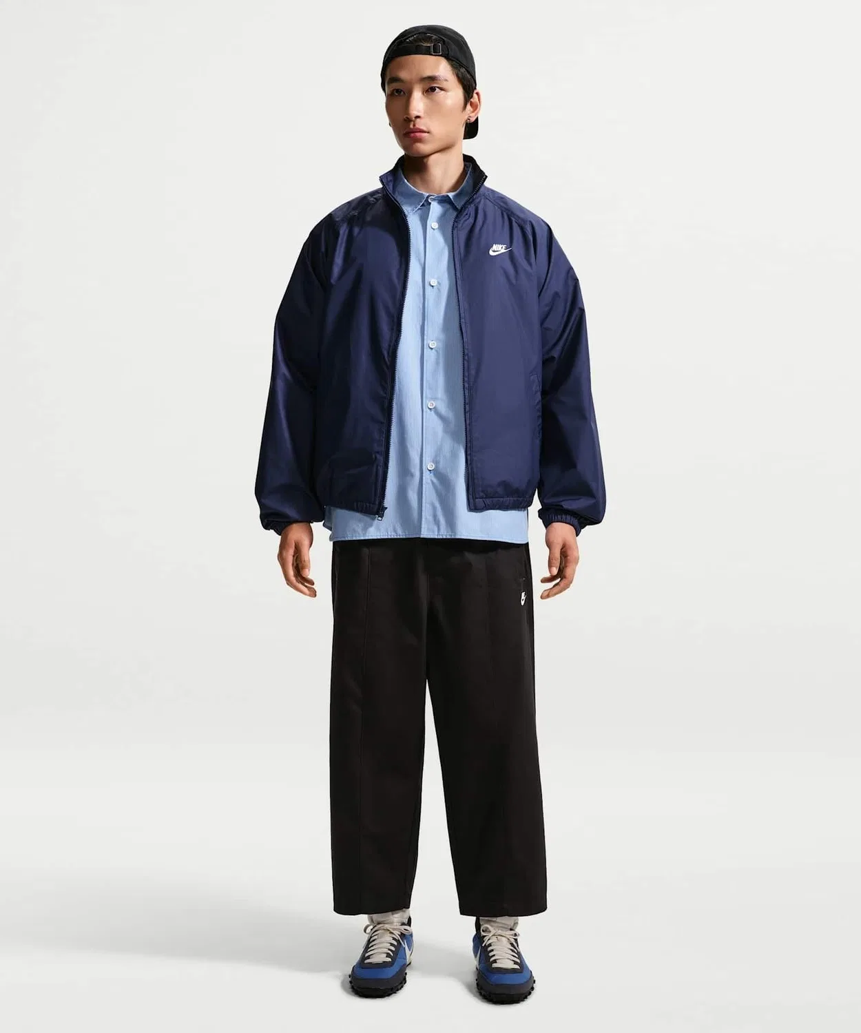 Мужские спортивные штаны с зауженным кроем, хлопковые, Nike Sportswear Club, Black — фото 3