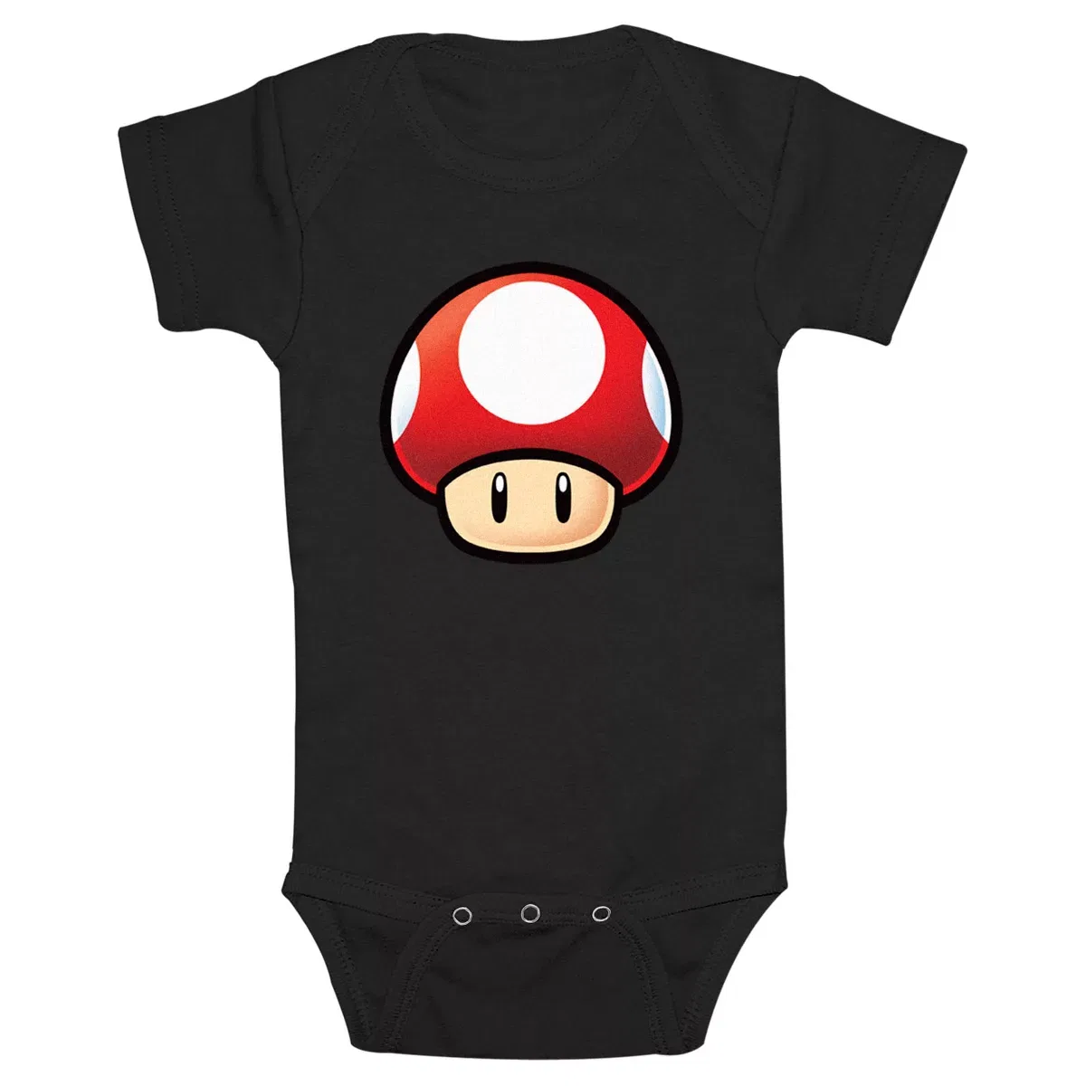 Детское боди с принтом Super Mushroom Nintendo, Black