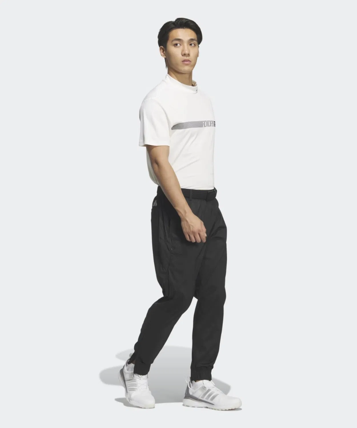 Мужские лонгслив-брюки для гольфа с принтом, модель Long Windpants, Adidas, Black — фото 3
