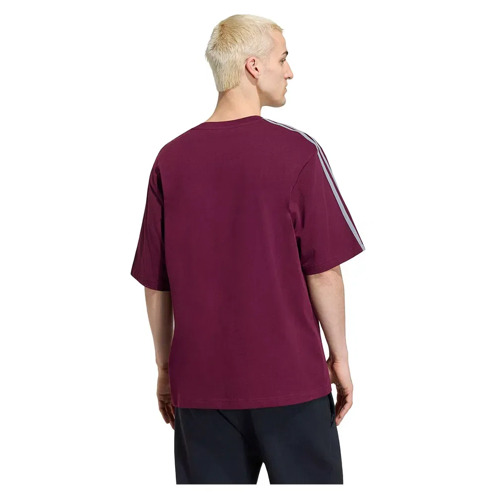 Футболка оверсайз с тремя полосками Adicolor Adidas Originals, фиолетовый — фото 2