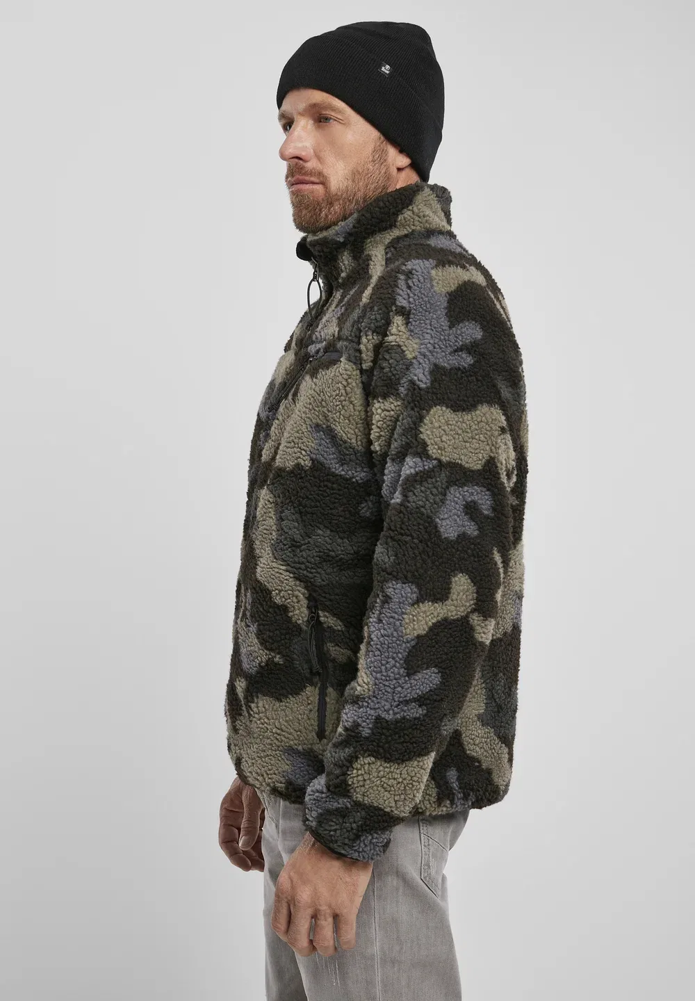 Плюшевый мишка - флисовая куртка Brandit, Darkcamo — фото 4