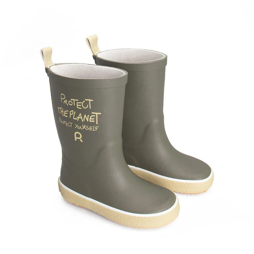 Детские резиновые сапоги Protect The Planet Rouchette, Grun Khaki — фото 2