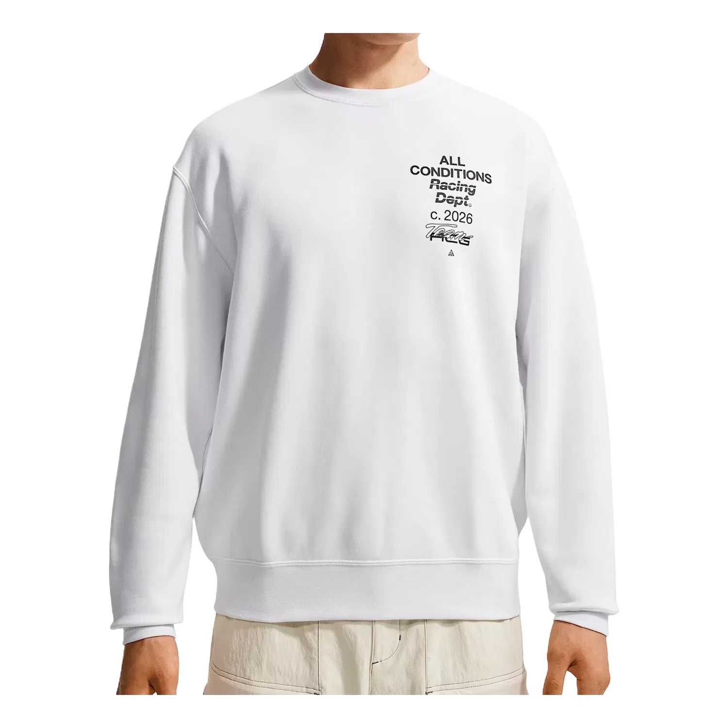 Мужская футболка ACG Tuff Fleece Dri-Fit Sweatshirt Asia Sizing 'Summit White' Nike, Summit White