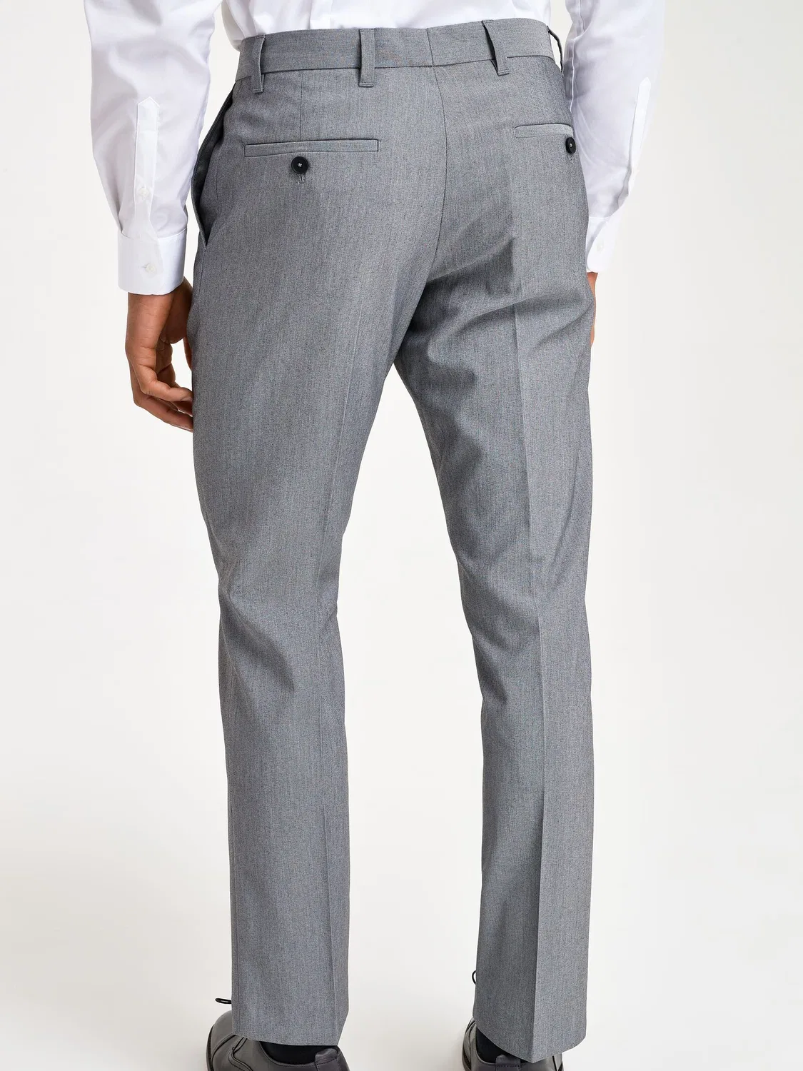 Брюки, slim fit, Light Grey Next, светло-серые — фото 2