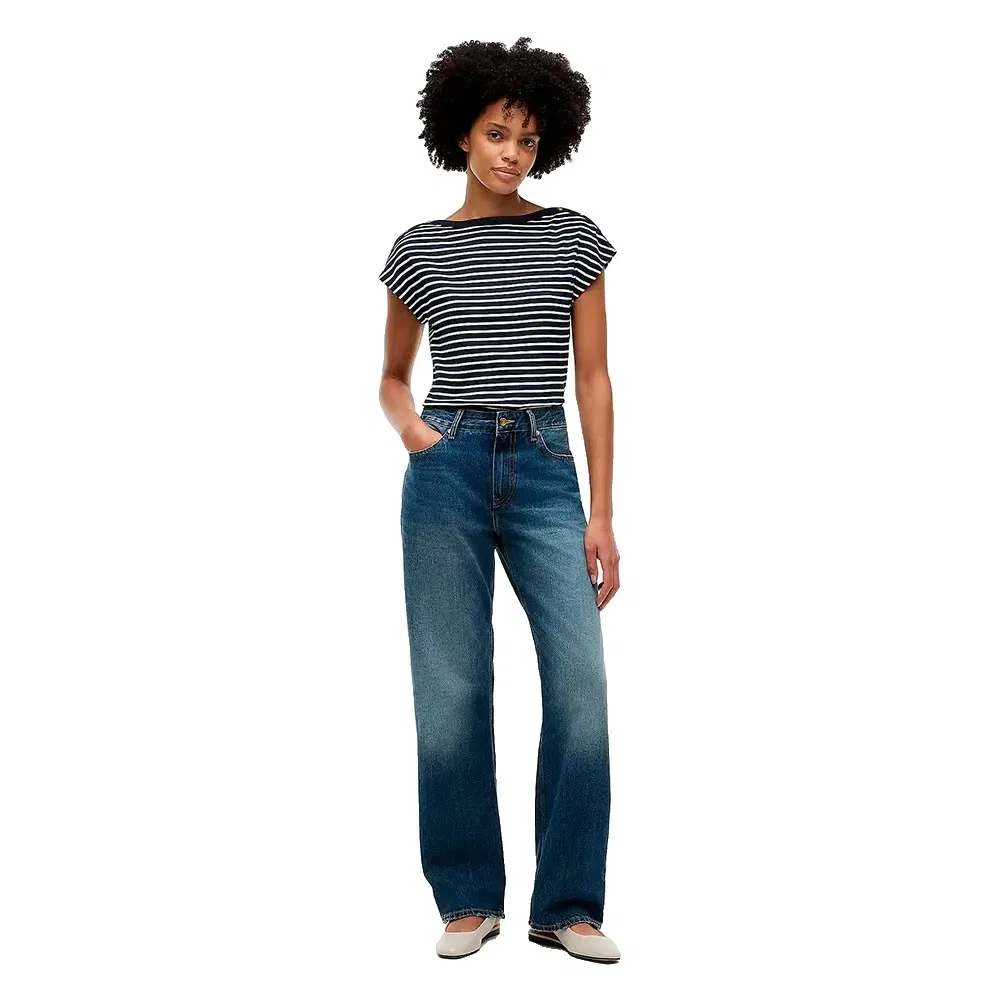 Женская футболка с лодочным вырезом Tommy hilfiger, Blue — фото 4