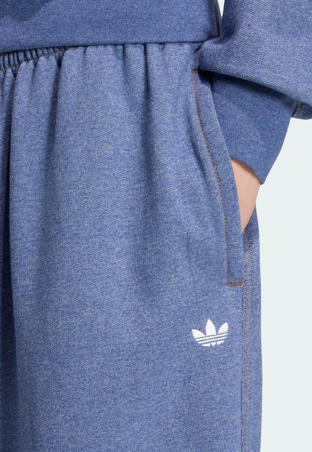Брюки-мешки Adidas Originals Baggy Pants Trefoil Essentials сапфирового цвета — фото 4