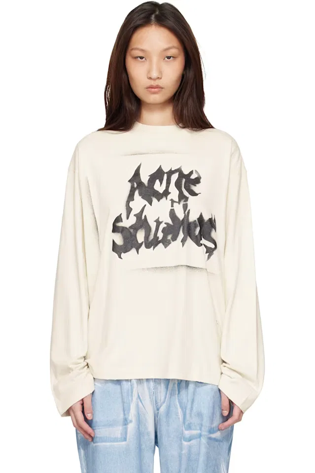 Футболка с гическим логипом Acne Studios