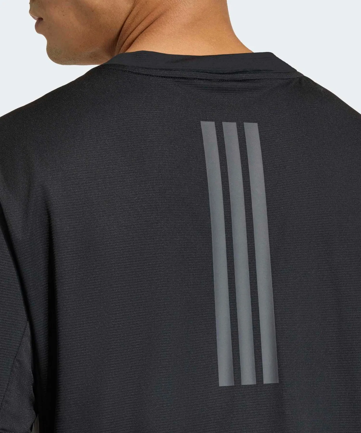 Мужская футболка с коротким рукавом D4T PrimeLift Three Stripes Adidas, Black — фото 4