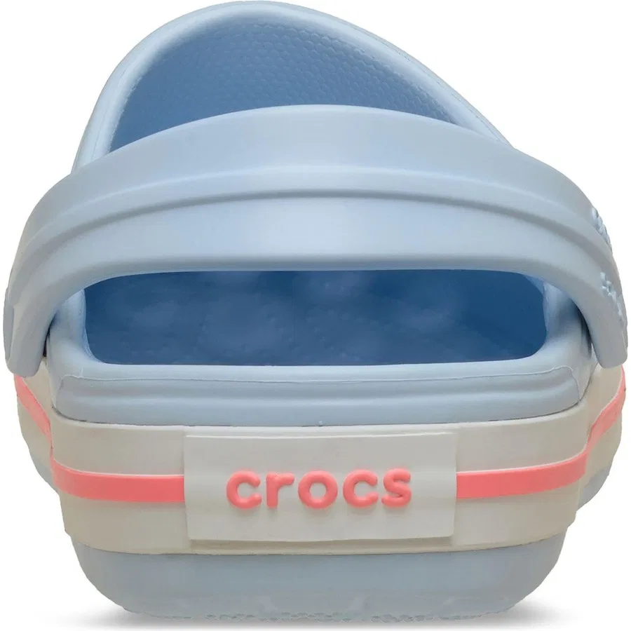Сабо с ремешком, спортивные, из Croslite, модель Crocband Clog K, Crocs, Blue Frost Guava — фото 2