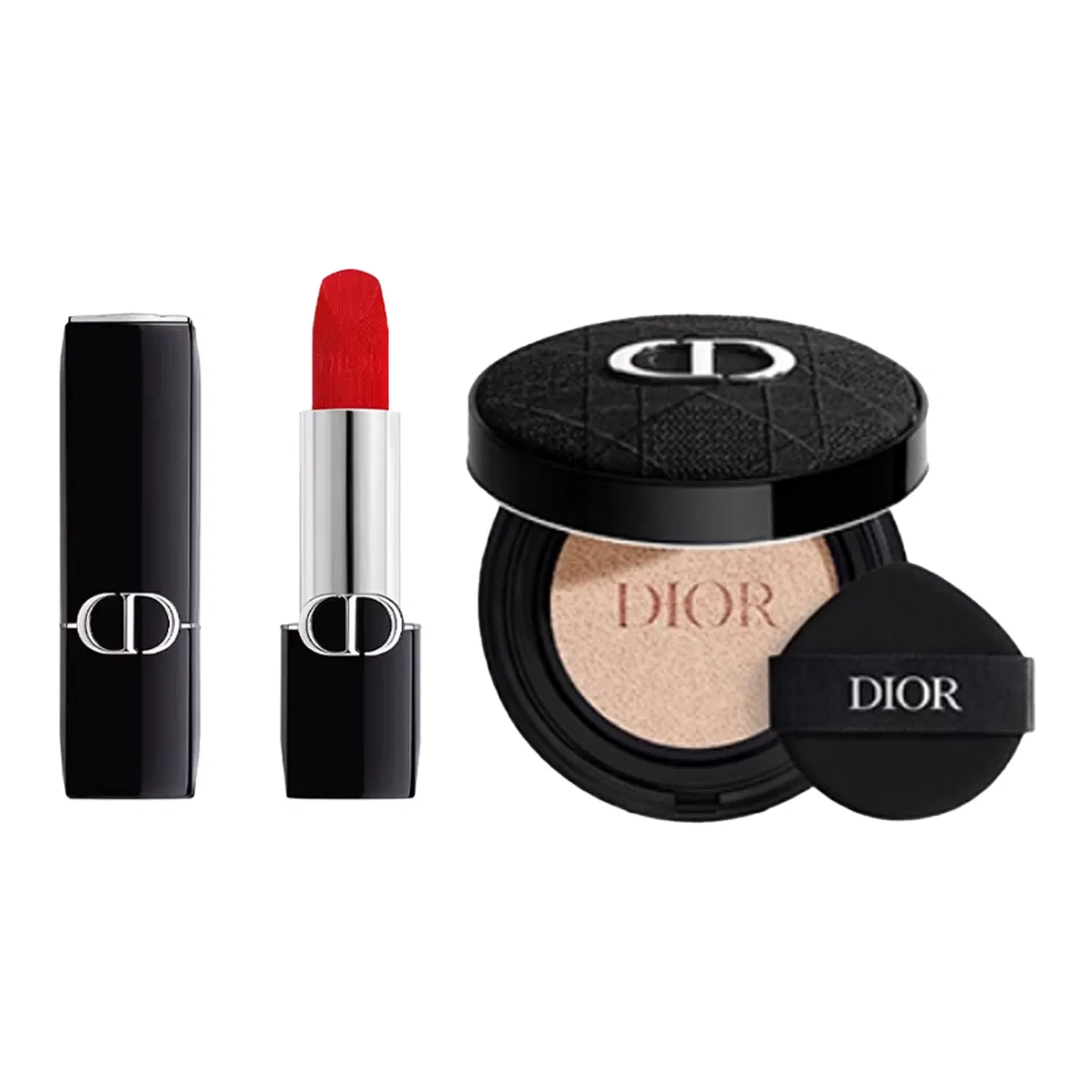 Женский набор для макияжа с помадой и тональной основой DIOR, Red