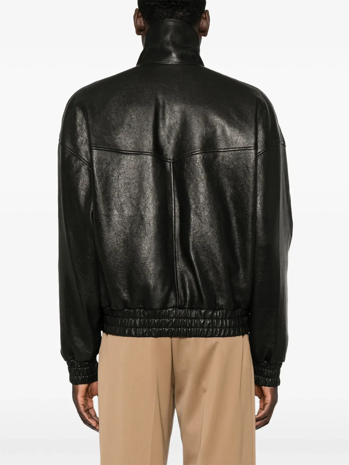 Кожаная куртка на молнии Saint Laurent, черный — фото 4