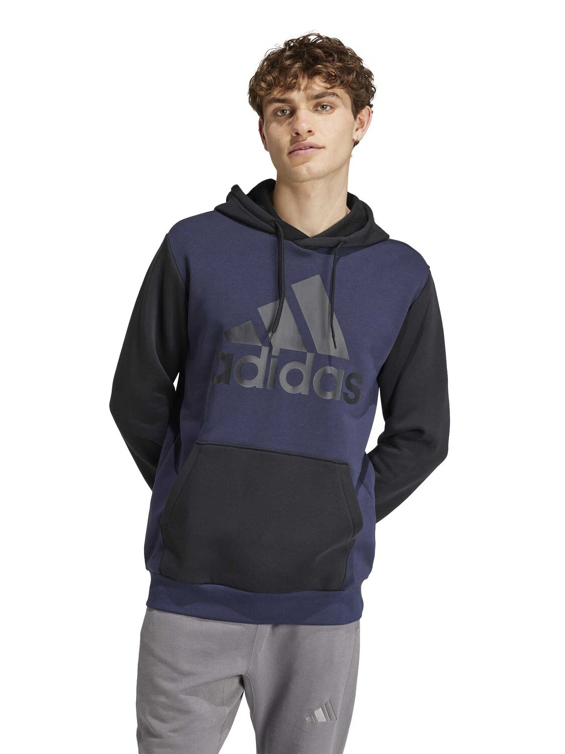 

Толстовка Adidas Sportswear Essentials Fleece Big Logo Hoodie, синий