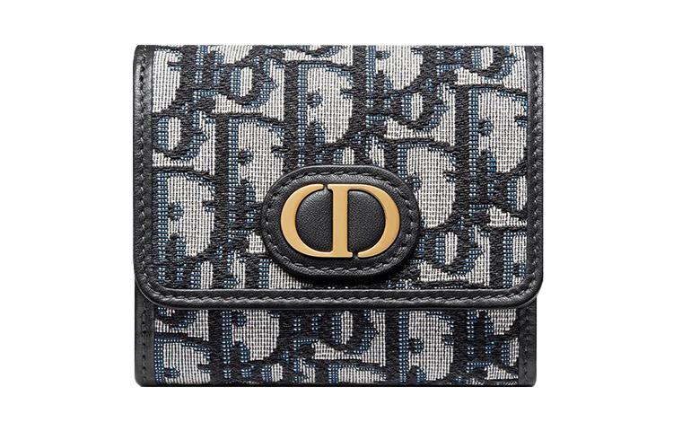 

DIOR Кошелёк 30 Montaigne из холста женский джинсовый синий