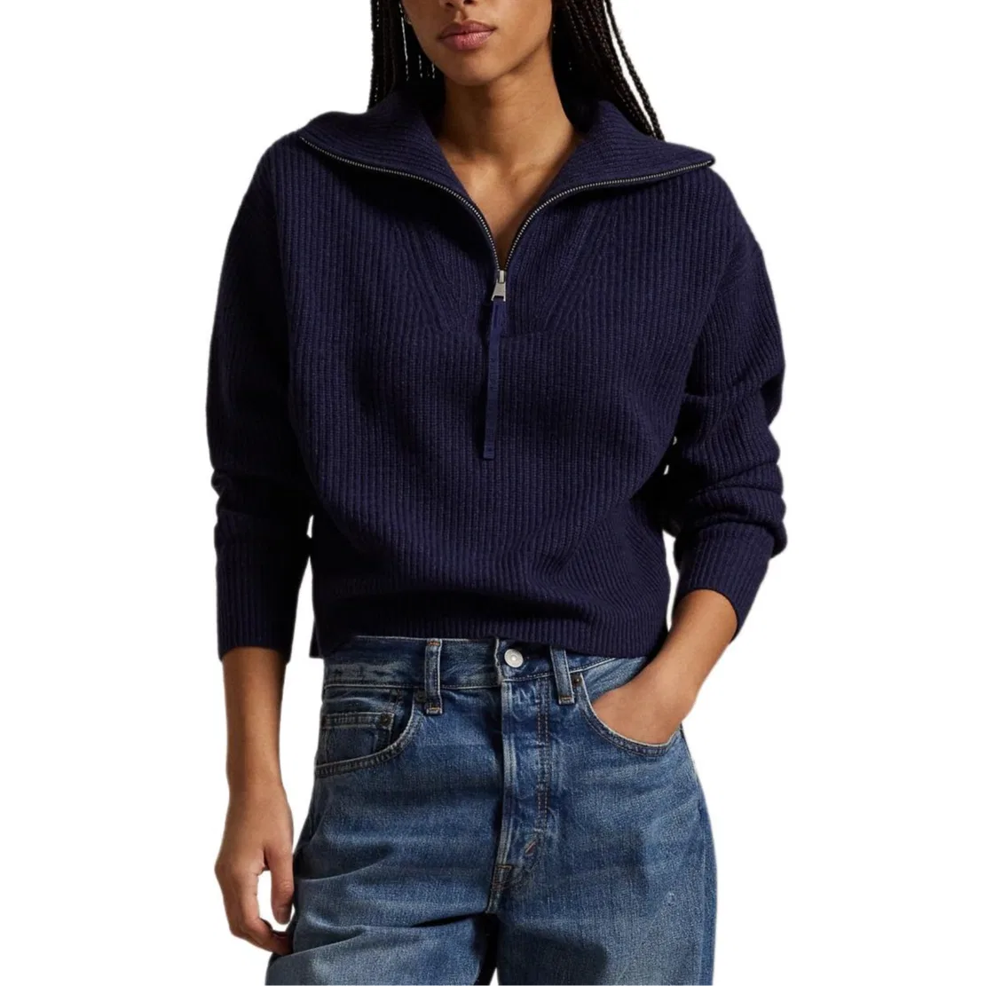 Женский свитер из кашемира Polo Ralph Lauren, Dark Blue — фото 3