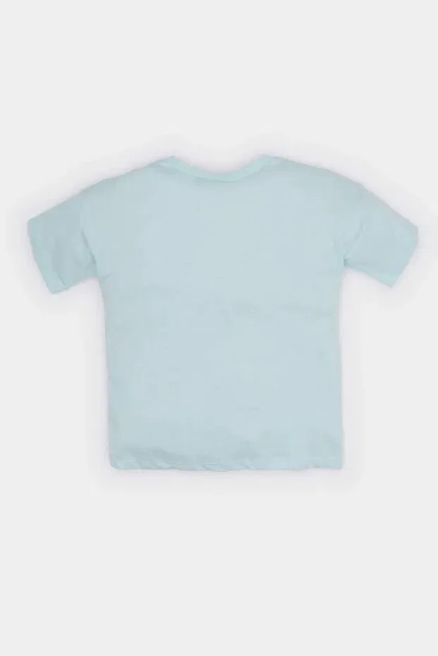 Детская футболка для девочек хлопковая Lilo & Stitch Defacto, Blue-Be495 — фото 3