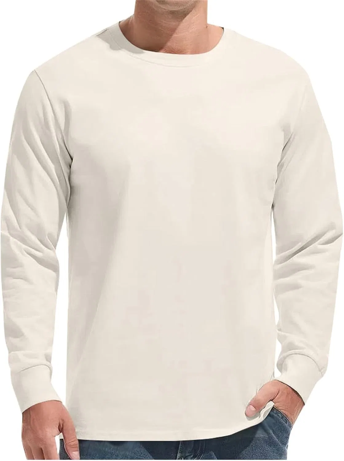 Мужская длинная футболка с защитой UPF 50+, Beige