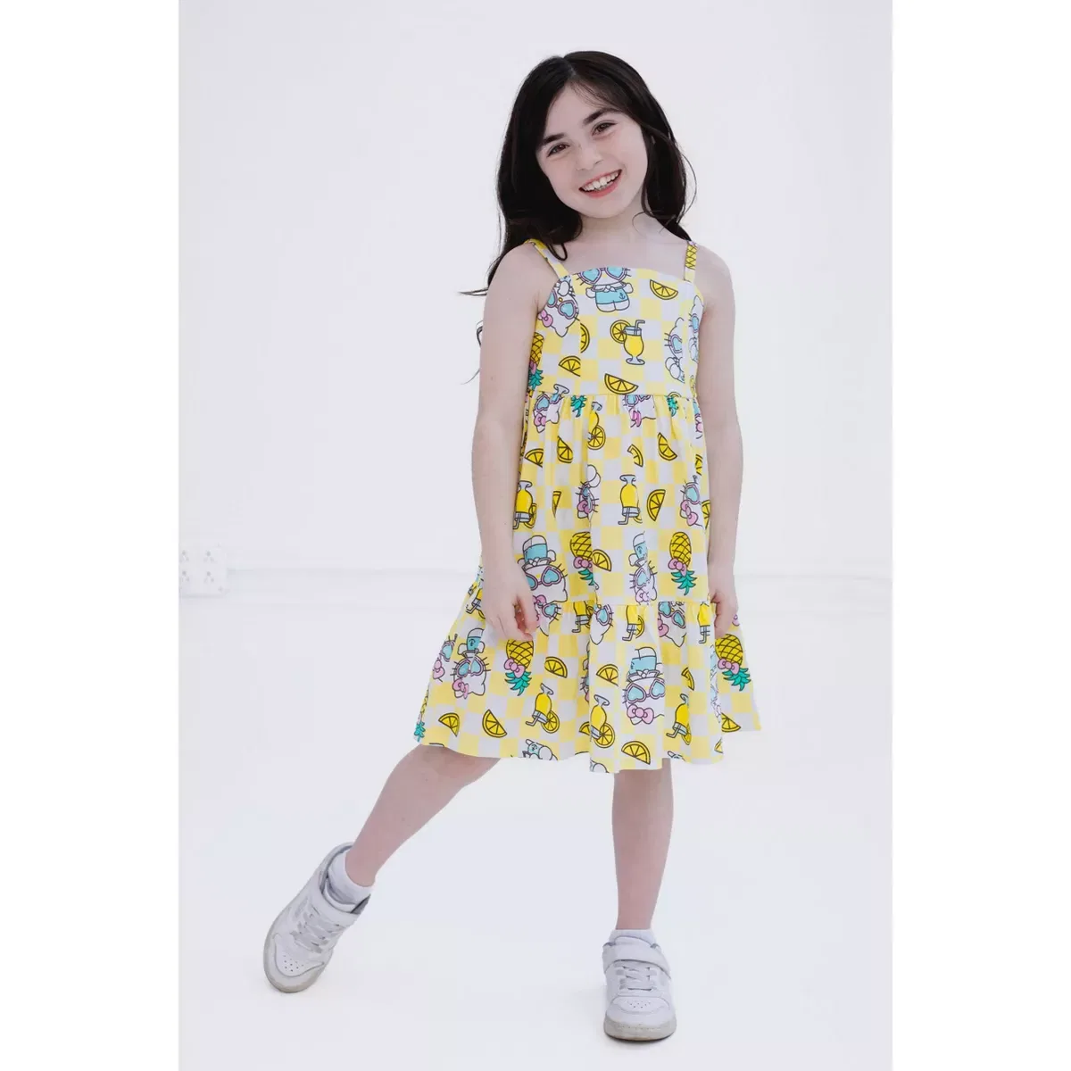 Детское платье для девочек хлопковое Hello Kitty Yellow — фото 2