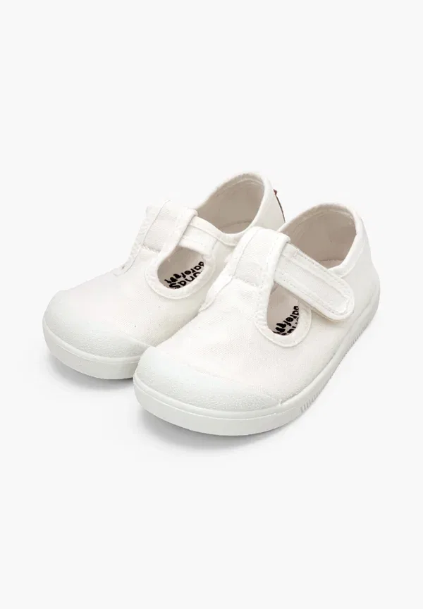 Кроссовки хлопок Pepitos barefoot lona lavada ninos - touch-strap shoes Pisamonas Blanco, белый — фото 2