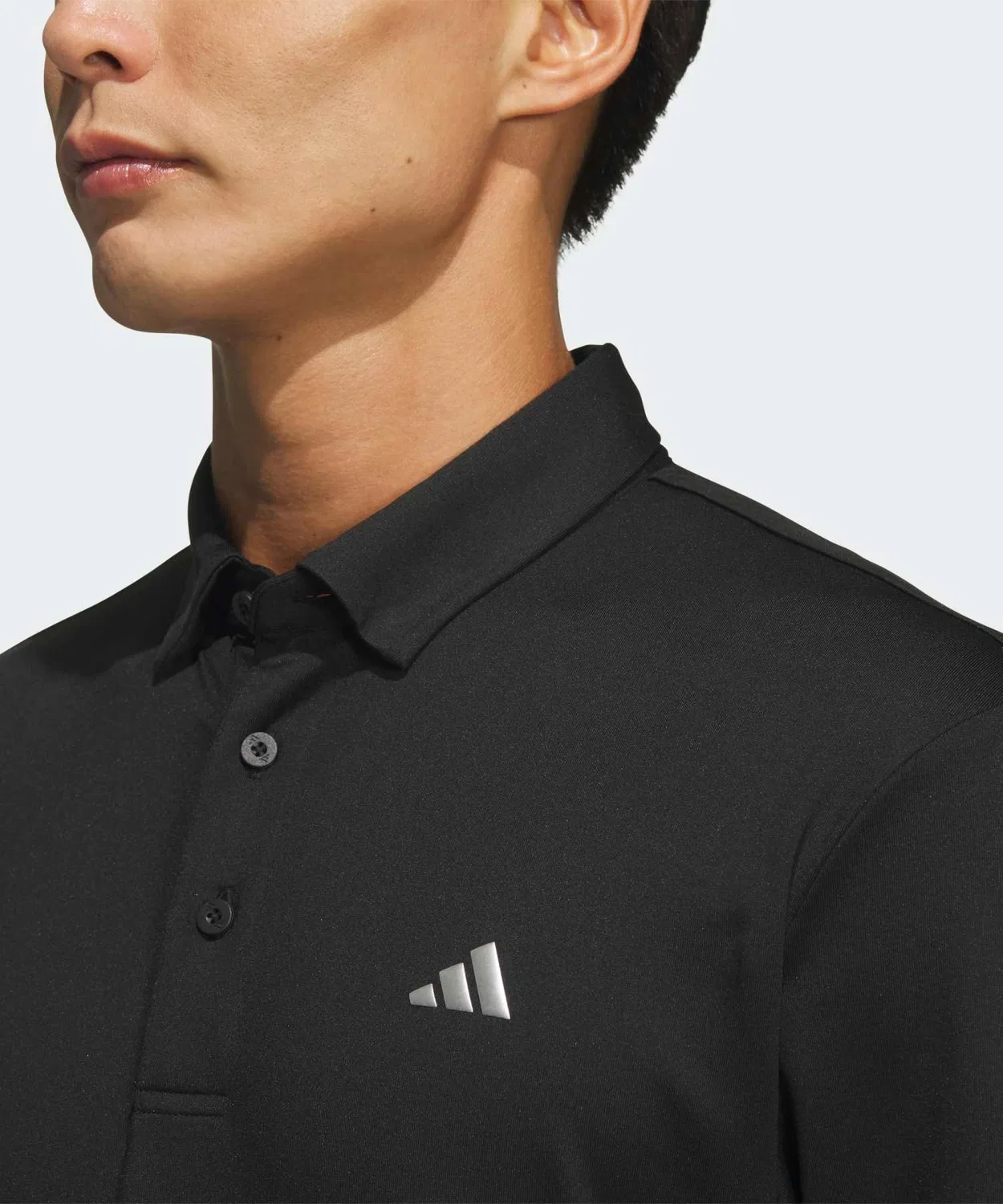 Мужская футболка-поло с длинным рукавомAdidas Golf, Black — фото 3