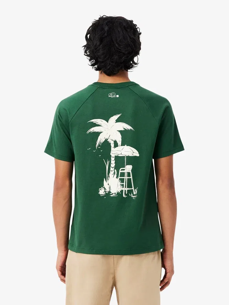 Футболка с коротким рукавом Miami Open реглан LACOSTE, Green — фото 3