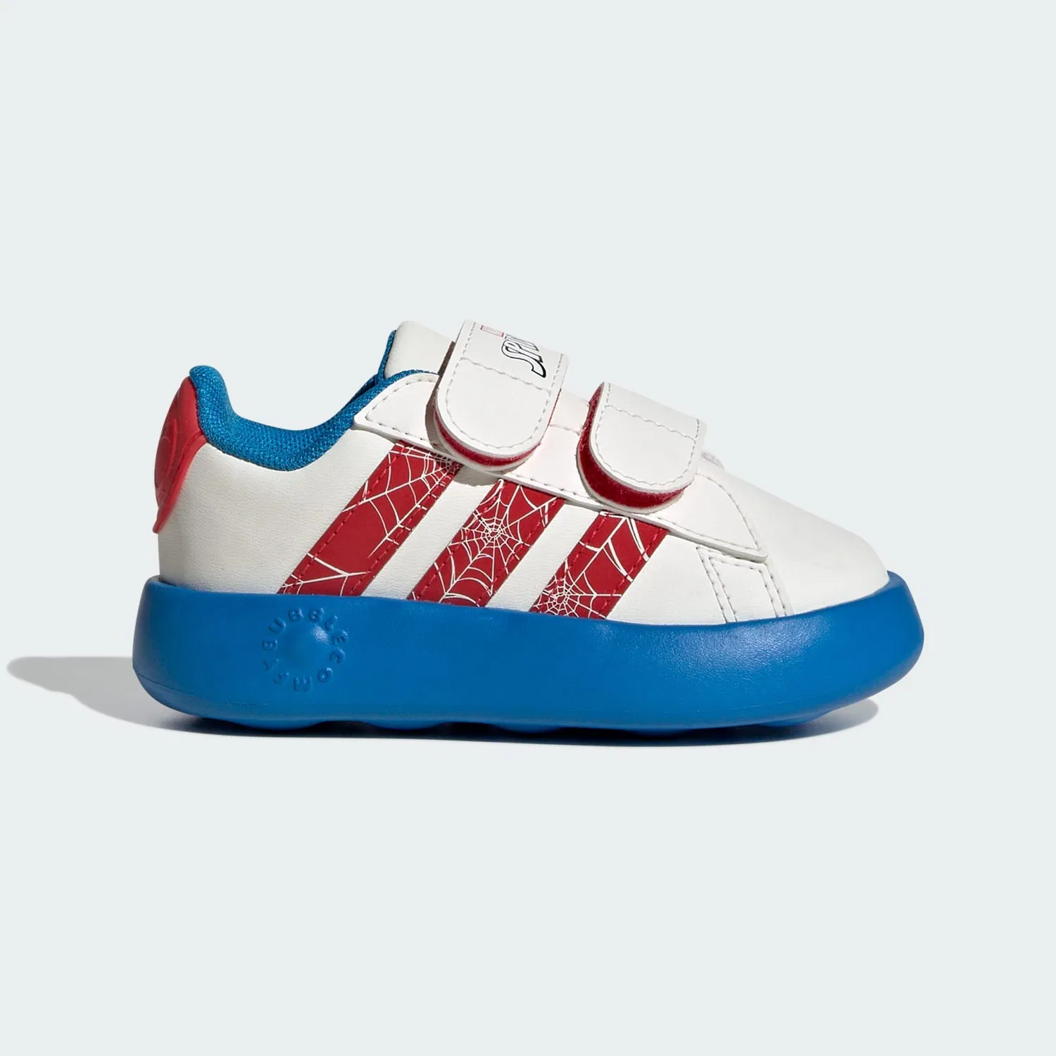 Детские кроссовки с принтом Spider-Man Grand Court Kids Adidas, Weiss Hellrot Blau