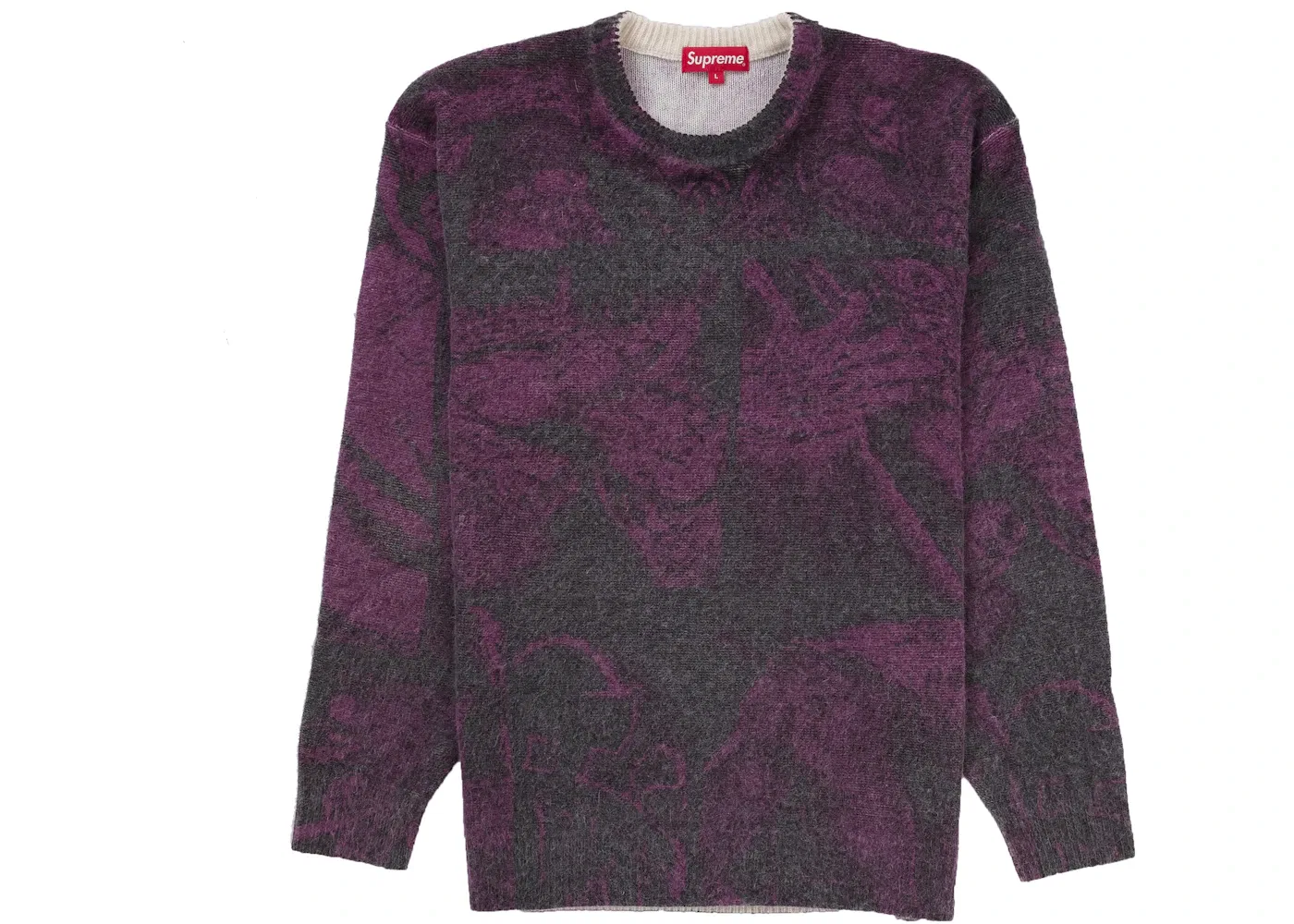 Мужской свитер с принтом Supreme Purple