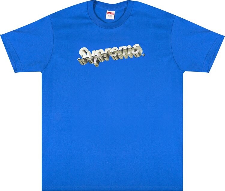 

Футболка Supreme Chrome Logo Tee 'Royal', синий