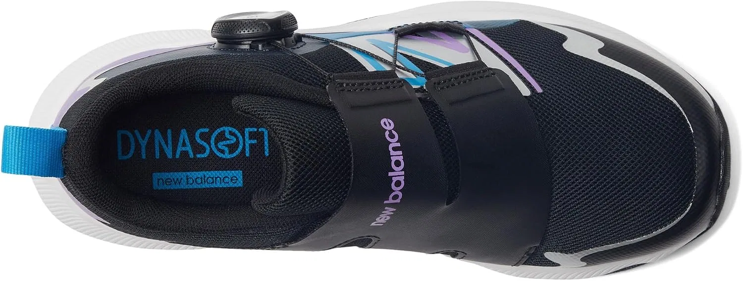 Детские кроссовки для девочек с технологией DynaSoft Reveal V4 Boa New Balance, Black/Purple Fade/Spice Blue — фото 2