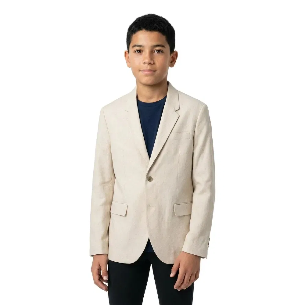 Блейзер льняной Martin Summer Linen Blend Jack & Jones, бежевый — фото 3