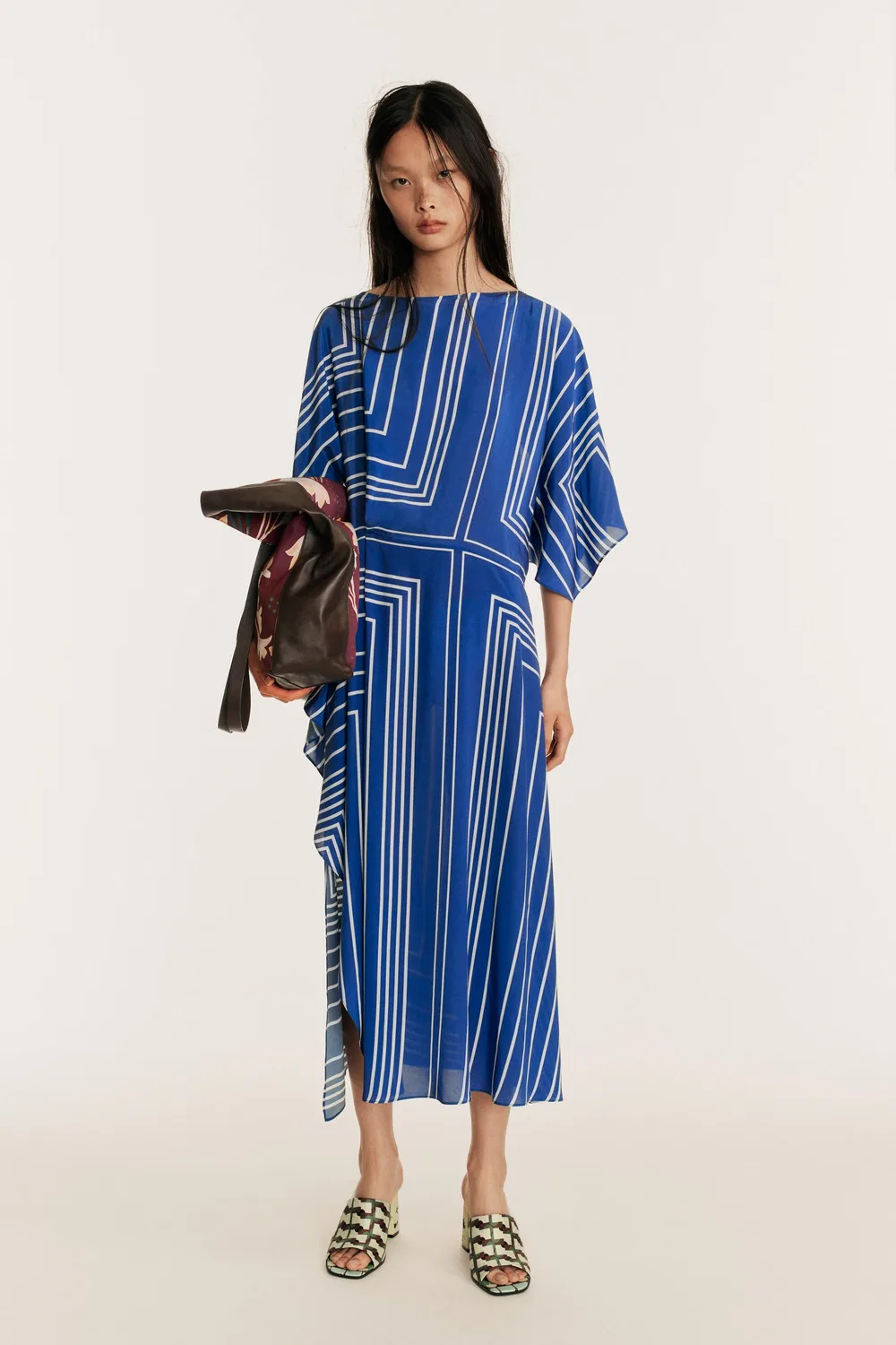 Платье миди с принтом, лимитированная серия ZARA, Printed