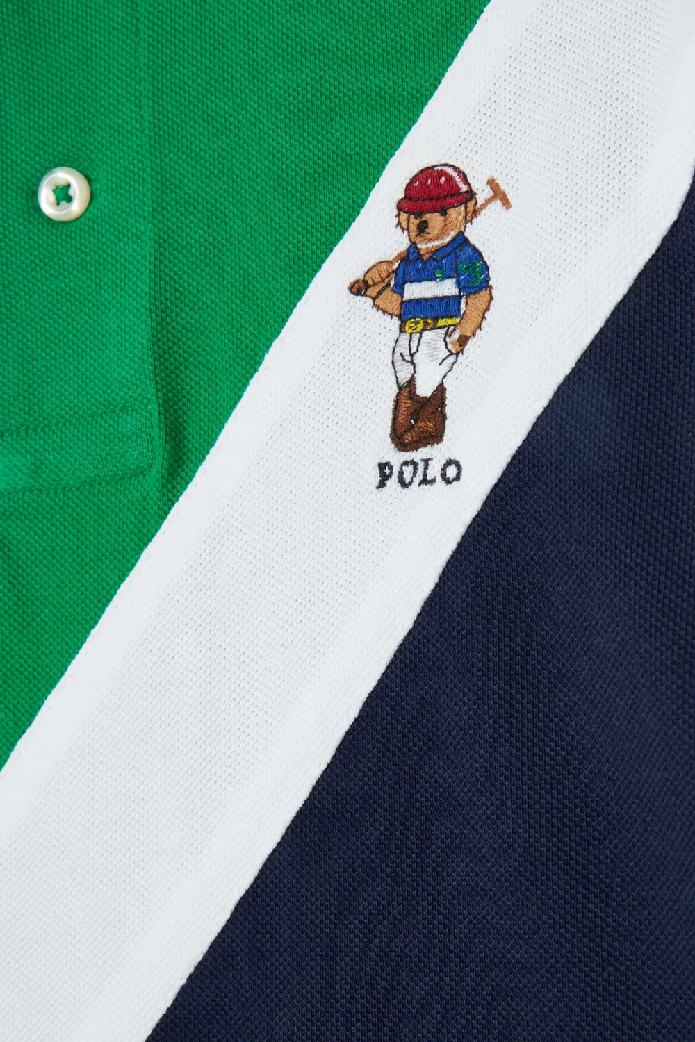 Футболка поло с цветными блоками в вязке Polo Ralph Lauren — фото 3