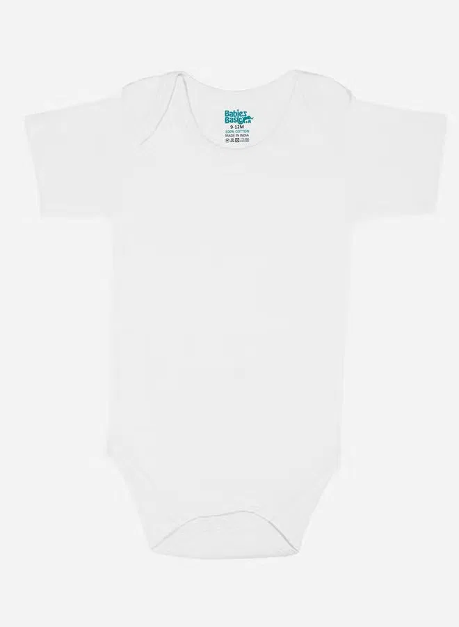 Боди-комбинезон с коротким рукавом, комплект из 6 штук, Babies Basic, белый — фото 2