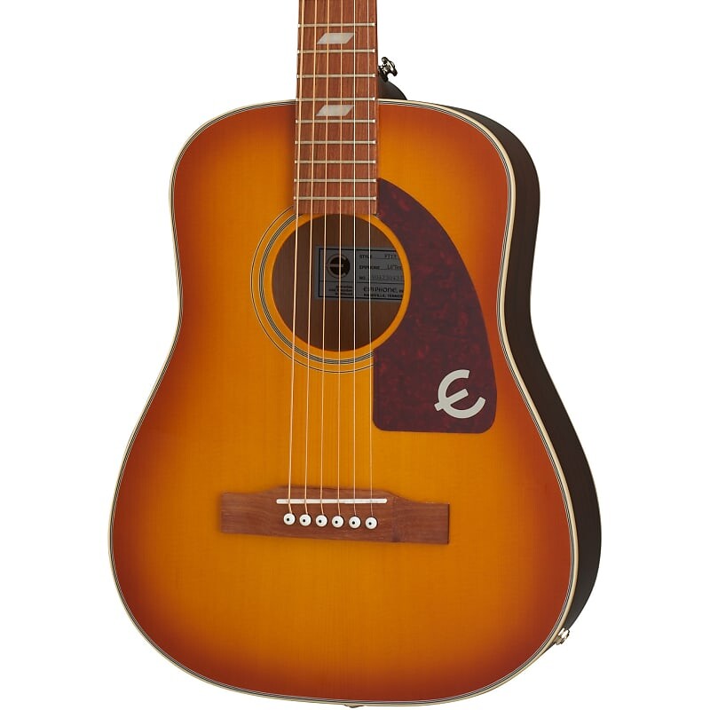 

Акустическая электрогитара Epiphone Lil’ Text Travel в цвете Faded Cherry EELTFCNH1