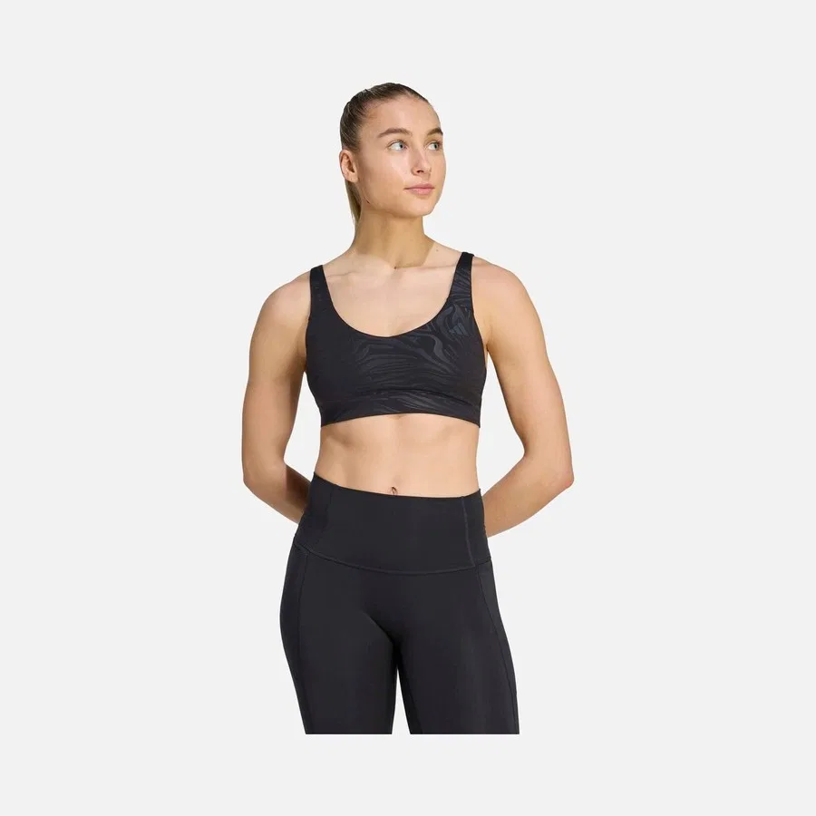 Спортивный бюстгальтер с принтом All Me Essentials Light Support adidas, Черный