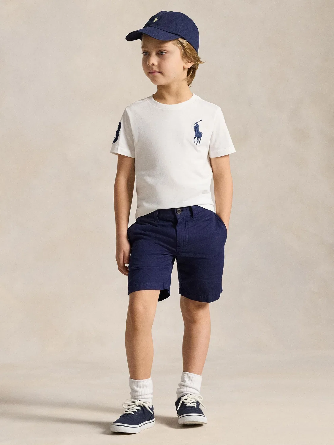 Футболка с вышитым Big Pony Polo Ralph Lauren, белый — фото 2