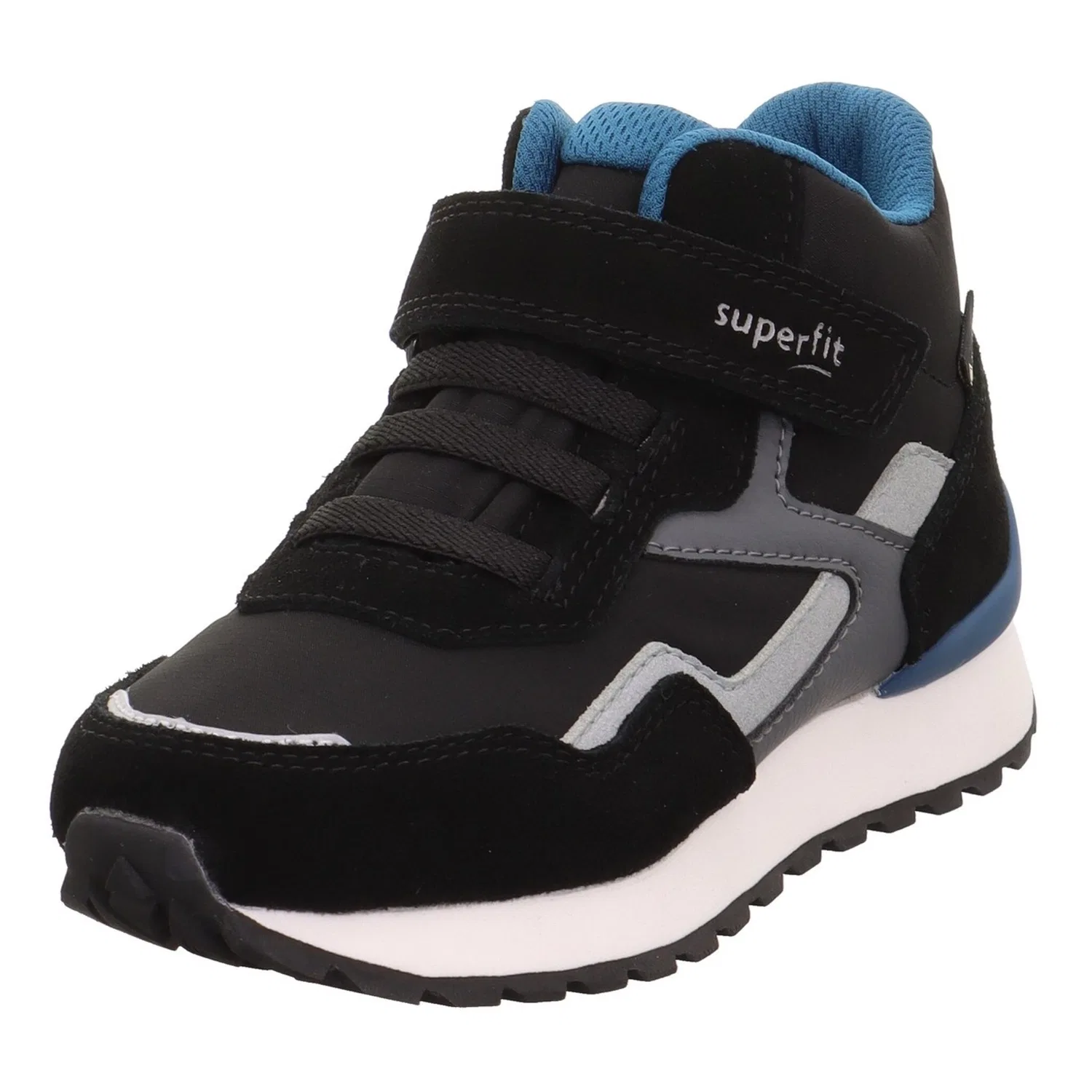 Детские высокие кроссовки с мембраной GORE-TEX Superfit, Black/Gray