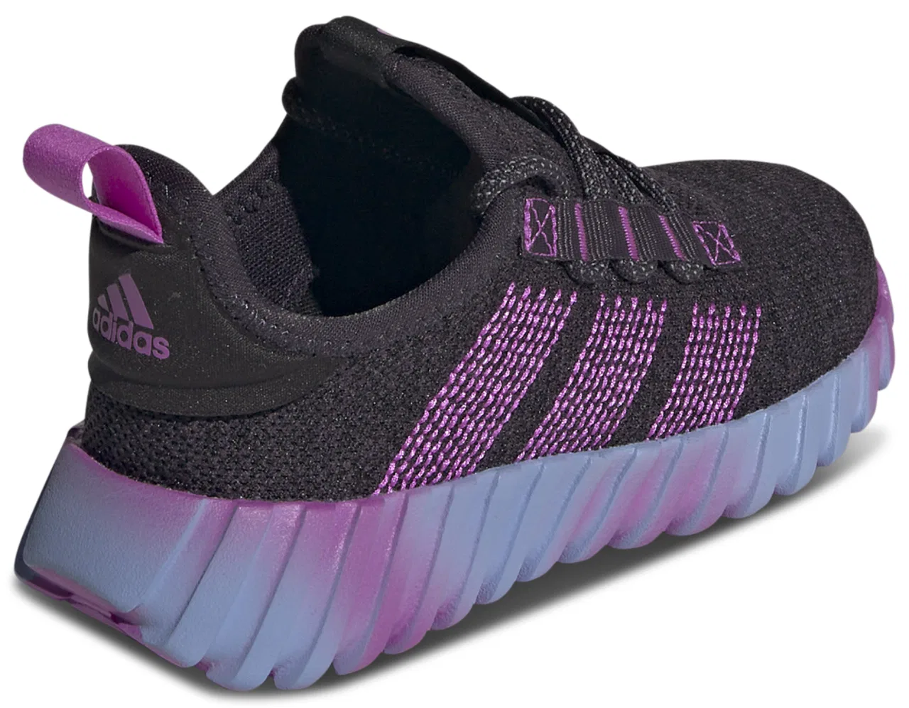 Детские кроссовки для девочек с текстильным верхом Kaptir Flow Adidas, Blue Spark/Aurora Black/Purple Burst — фото 3