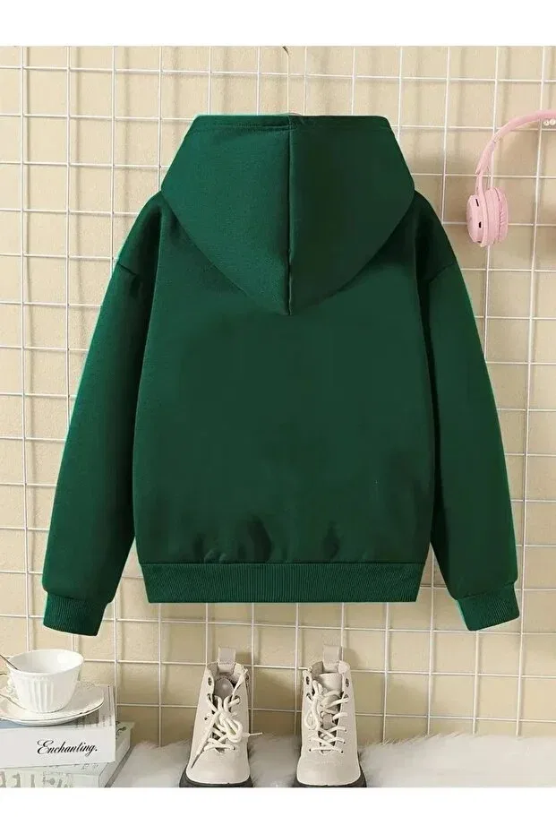 Детское худи на молнии с капюшоном Daxis Sportwear Company, Dark Green — фото 2