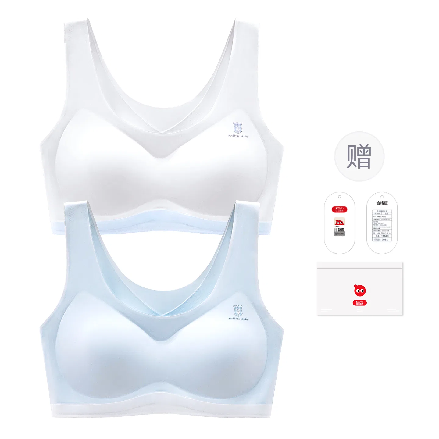 Детское белье для девочек спортивное Red bean, Цвет Light Blue + Ivory