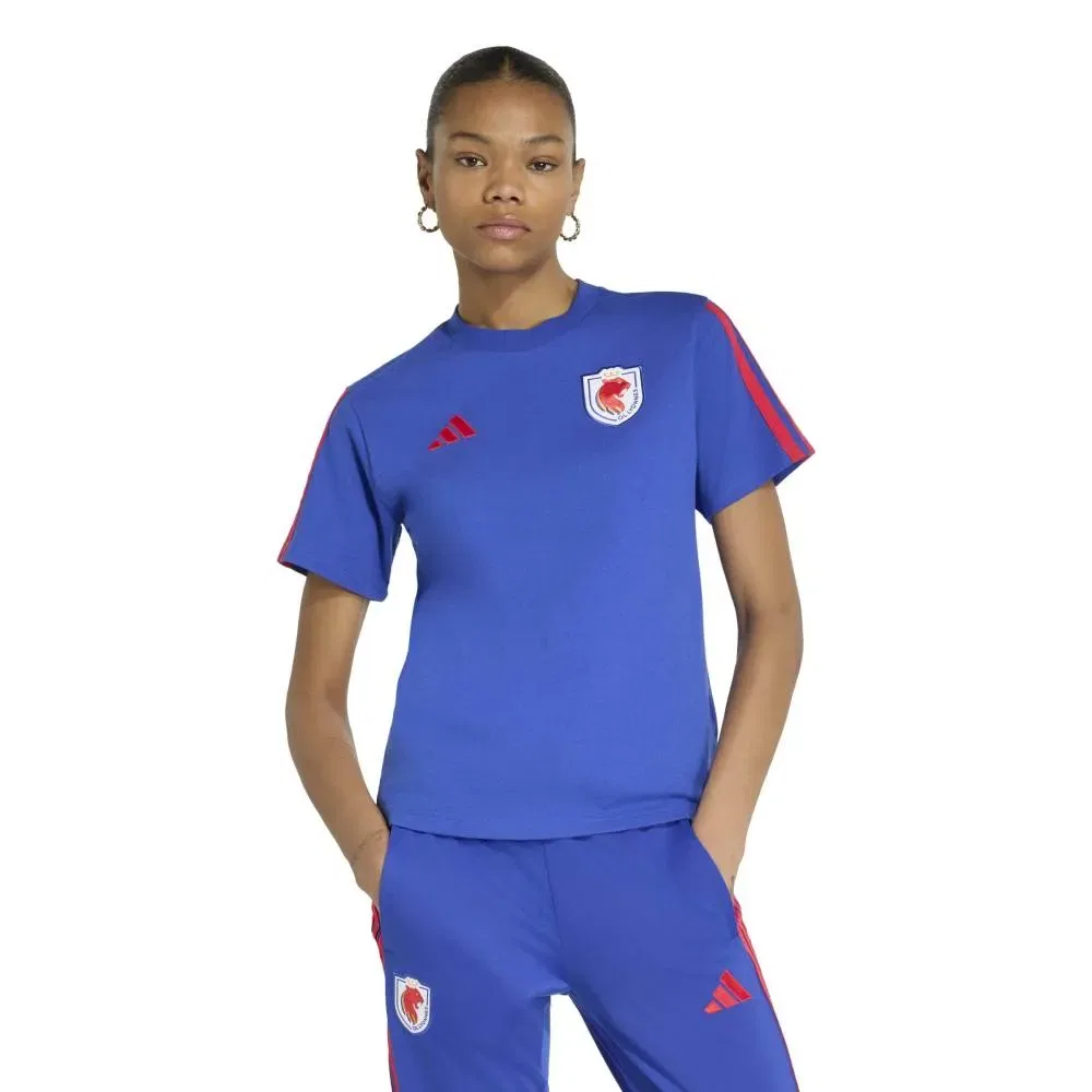 Женская футболка с принтом Olympique De Lyon DNA Adidas, Blue