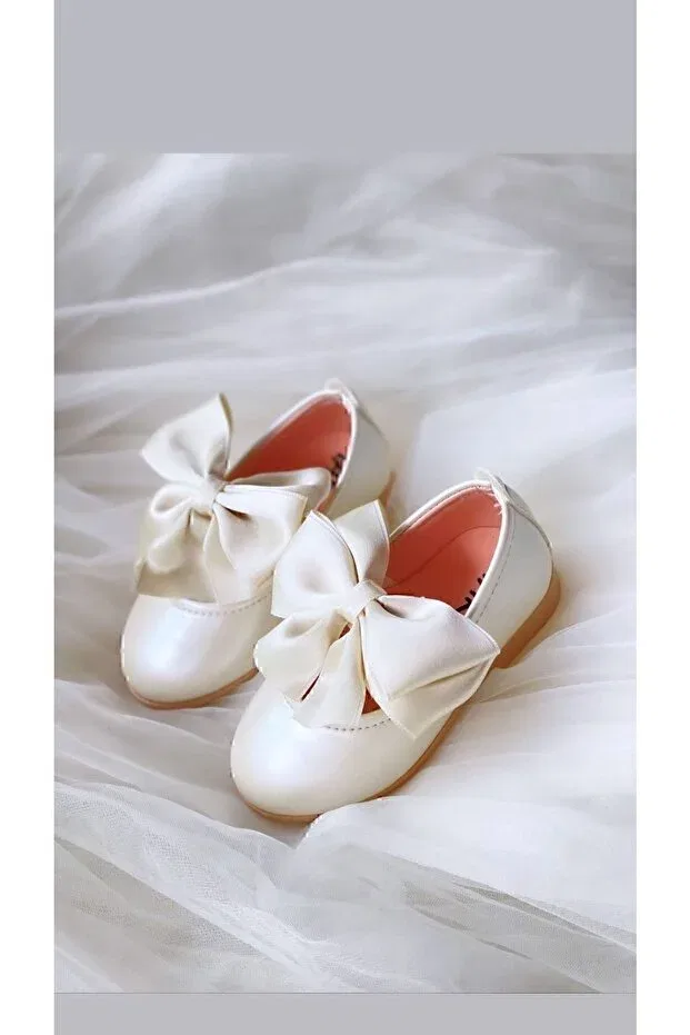 Детские балетки для девочек с бантом Shr Kids, Off White