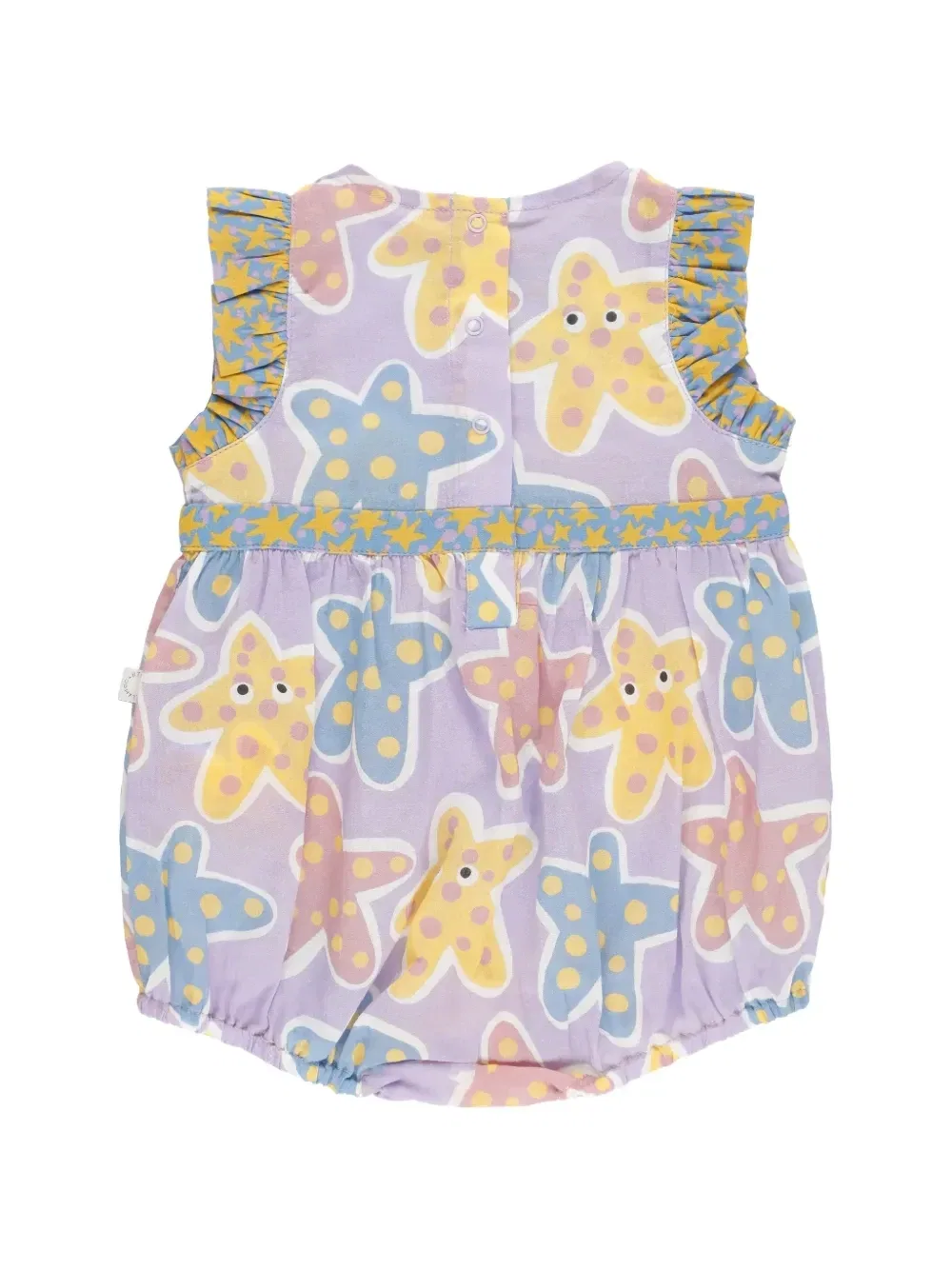 Платье с оборками и звездным принтом Stella Mccartney Kids, фиолетовый — фото 2