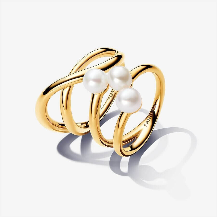 

Набор колец Pandora Essence Infinity Stacking, золото