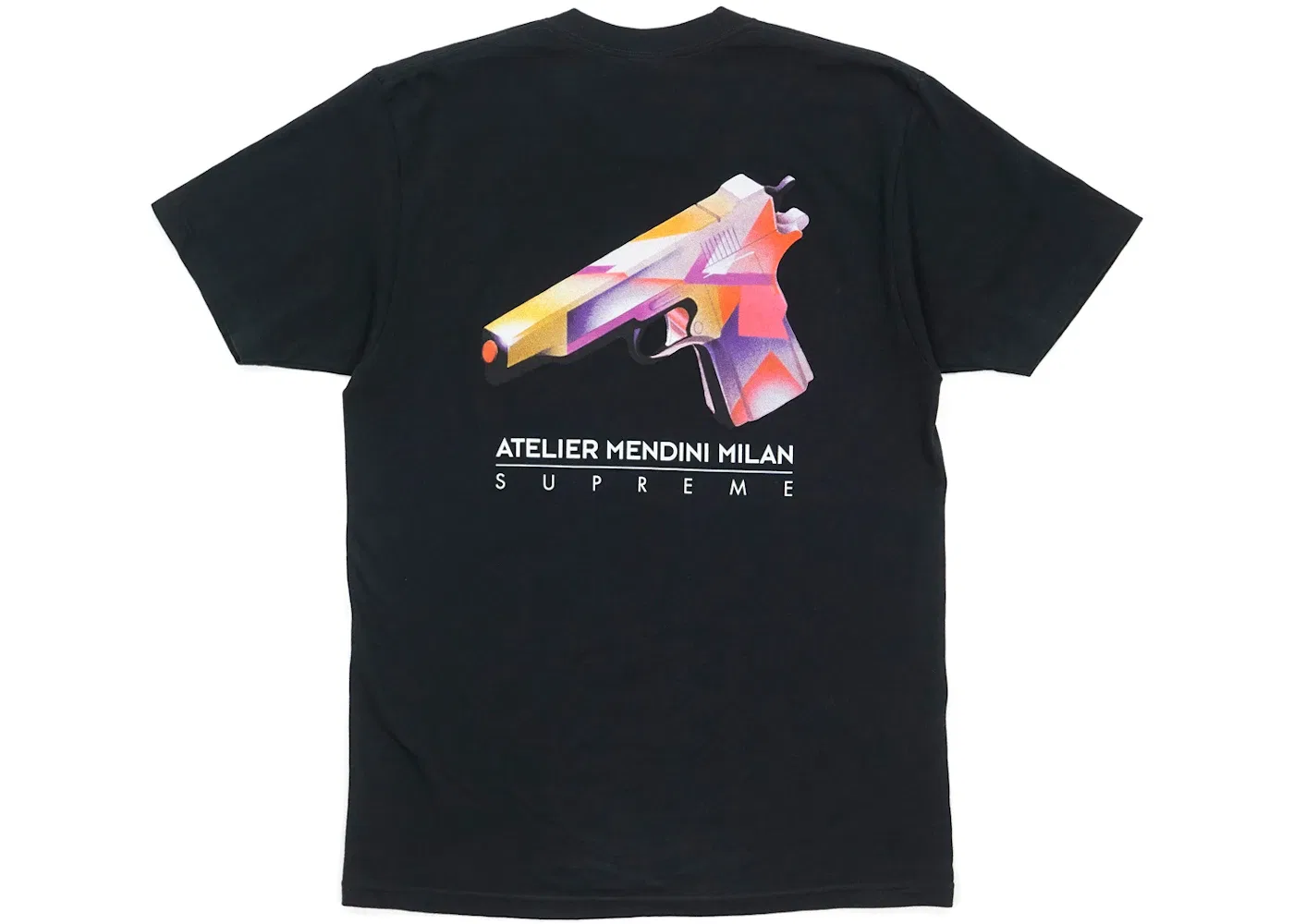 Мужская футболка с принтом Supreme Mendini Gun Tee, Black